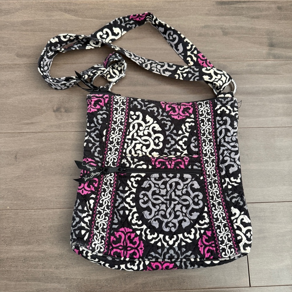 VERA BRADLEY Canterberry Magenta Crossbody Shoulder Bag